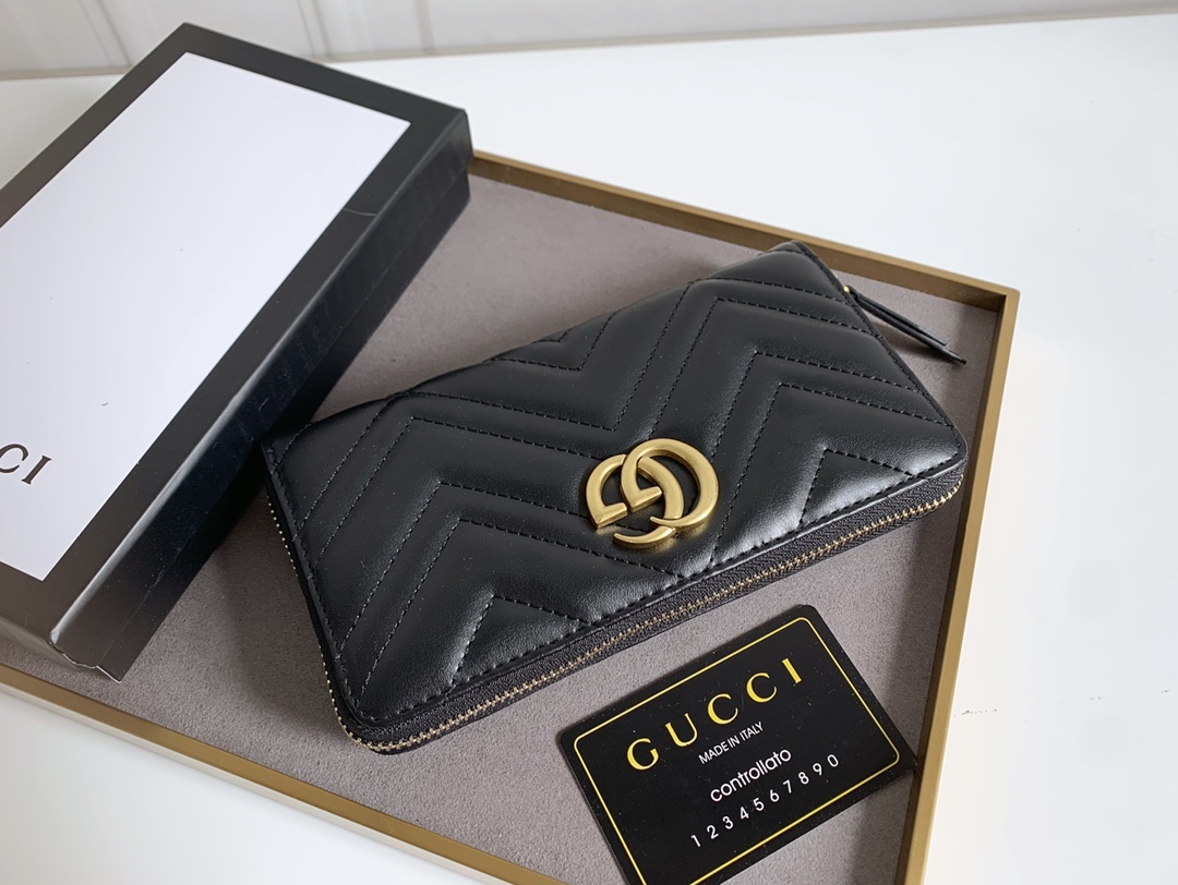 Gucci Soho レディース クラシック ラウンドファスナー財布