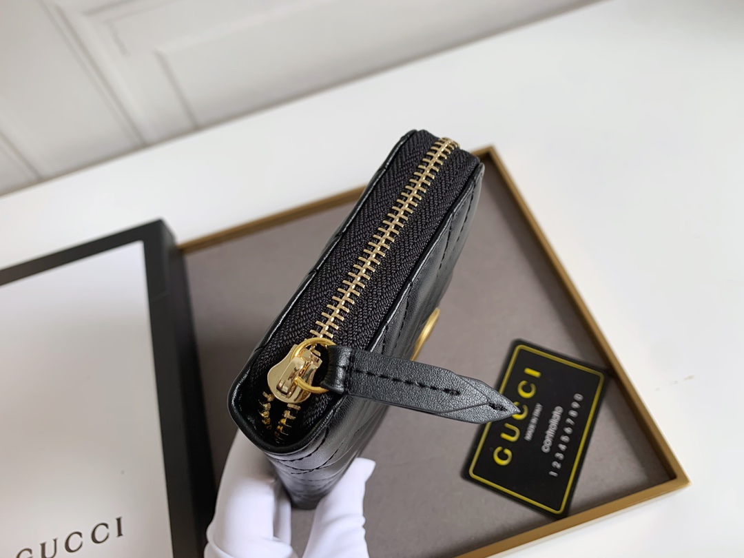 Gucci Soho レディース クラシック ラウンドファスナー財布