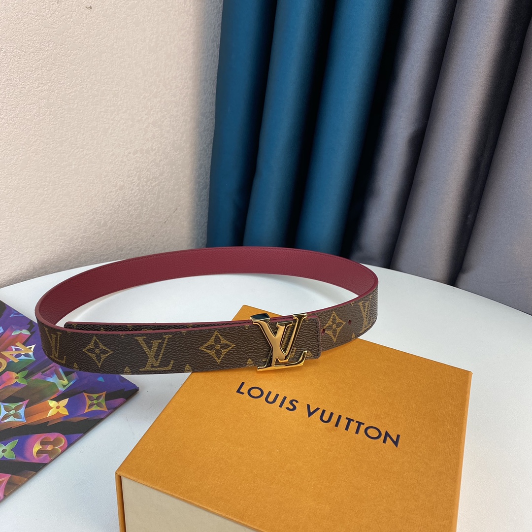 Louis Vuitton Belts Women Calfskin Canvas Cowhide