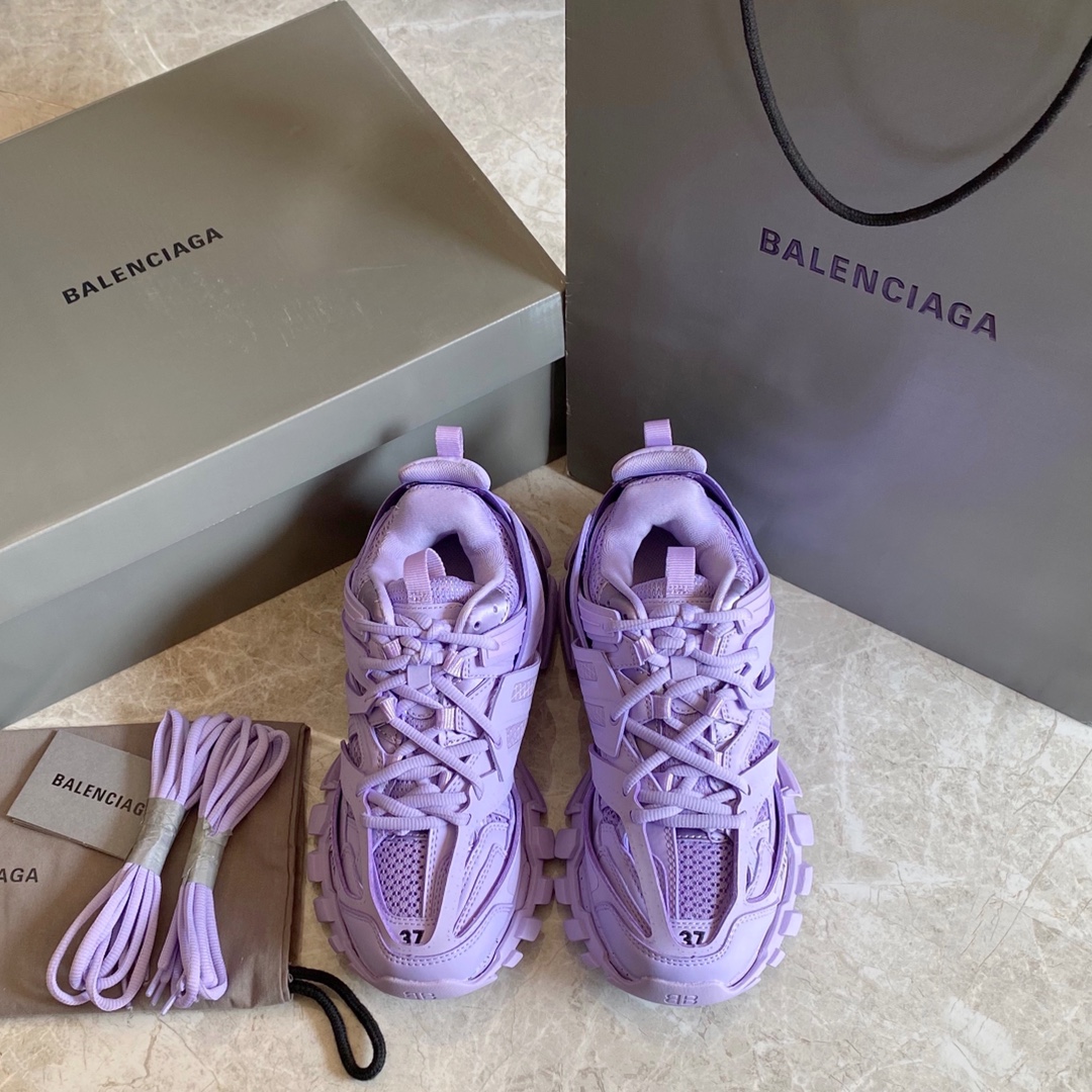 Púrpura Balenciaga · Balenciaga 2021ss nuevo nuevo color Track 3.0 zapatos para papá de tercera generación, zapatos dep…