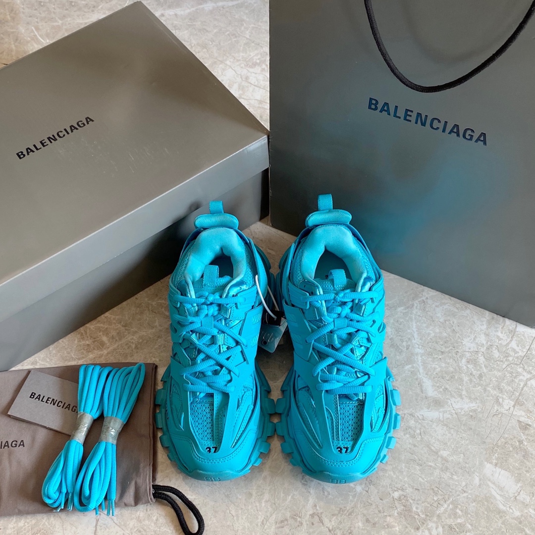 Balenciaga azul · Balenciaga 2021ss nuevo nuevo color Track 3.0 zapatos para papá de tercera generación, zapatos deport…