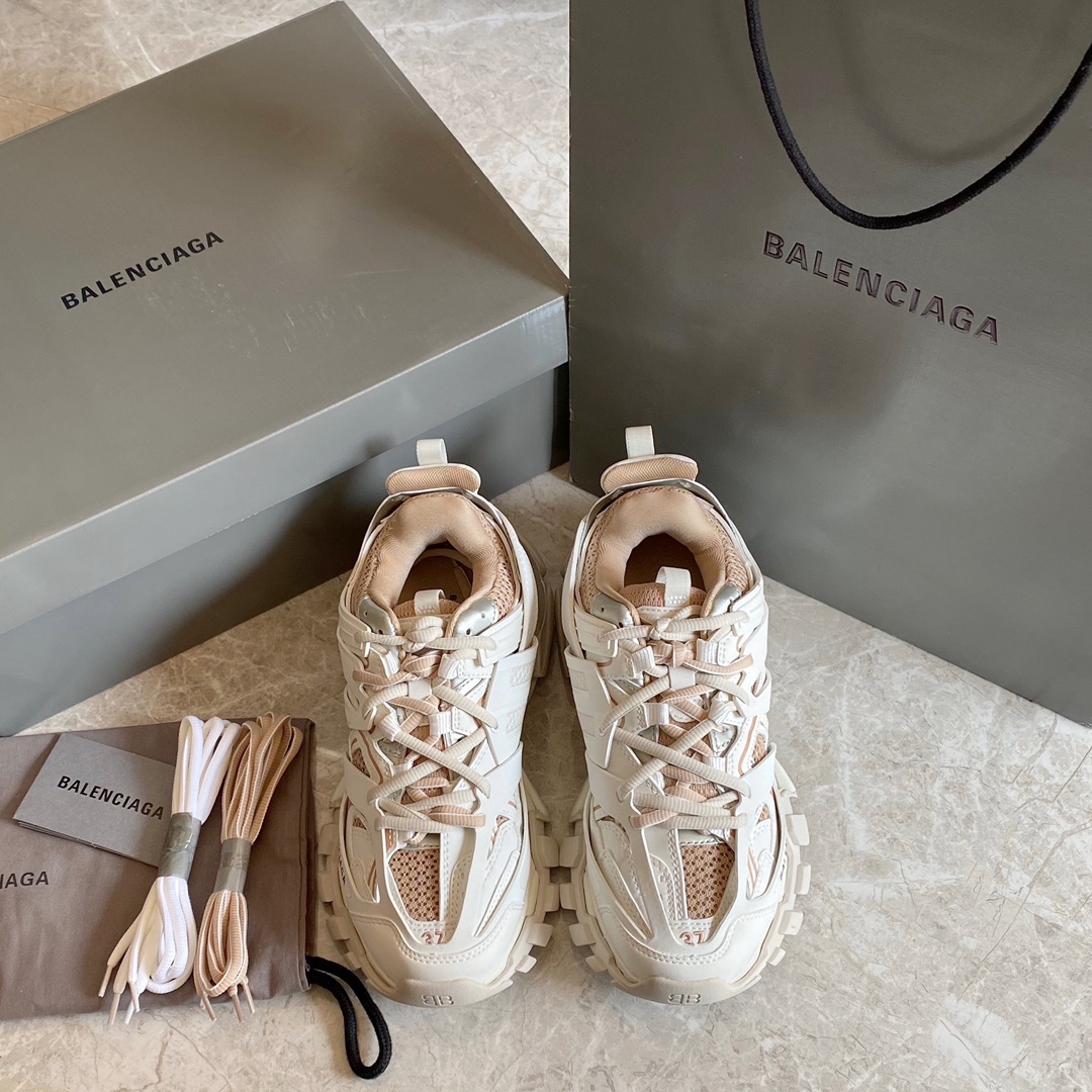 Oro blanco Balenciaga · Balenciaga 2021ss nuevo nuevo color Track 3.0 zapatos para papá de tercera generación, zapatos …