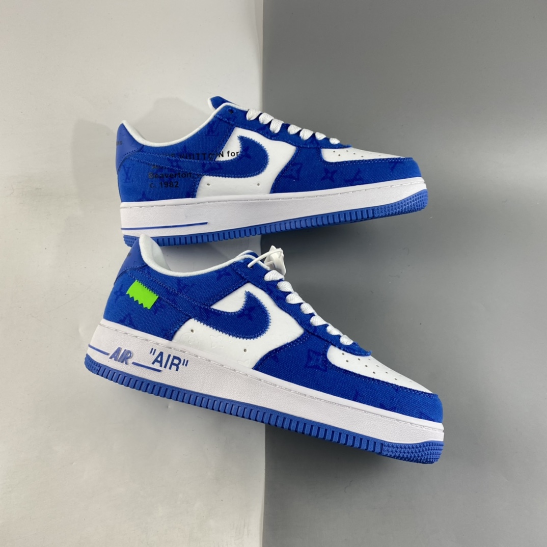 P200  NIKE Air Force 1’07 Low 驴牌印花帆布拼接低帮休闲板鞋 LA2314-103