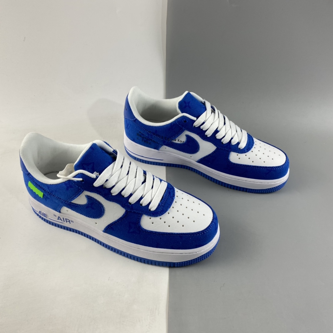 P200  NIKE Air Force 1’07 Low 驴牌印花帆布拼接低帮休闲板鞋 LA2314-103