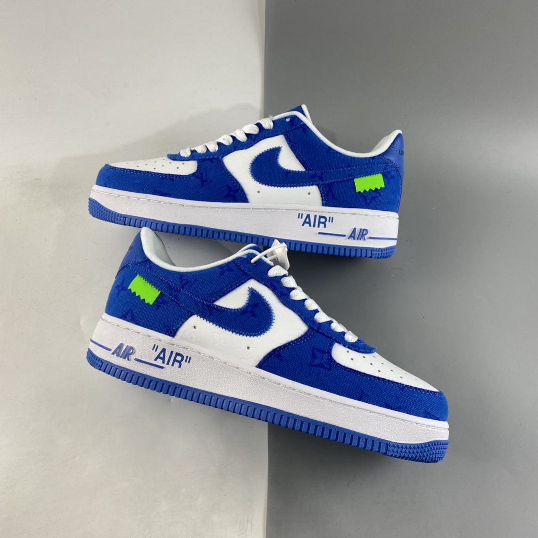 P200  NIKE Air Force 1’07 Low 驴牌印花帆布拼接低帮休闲板鞋 LA2314-103