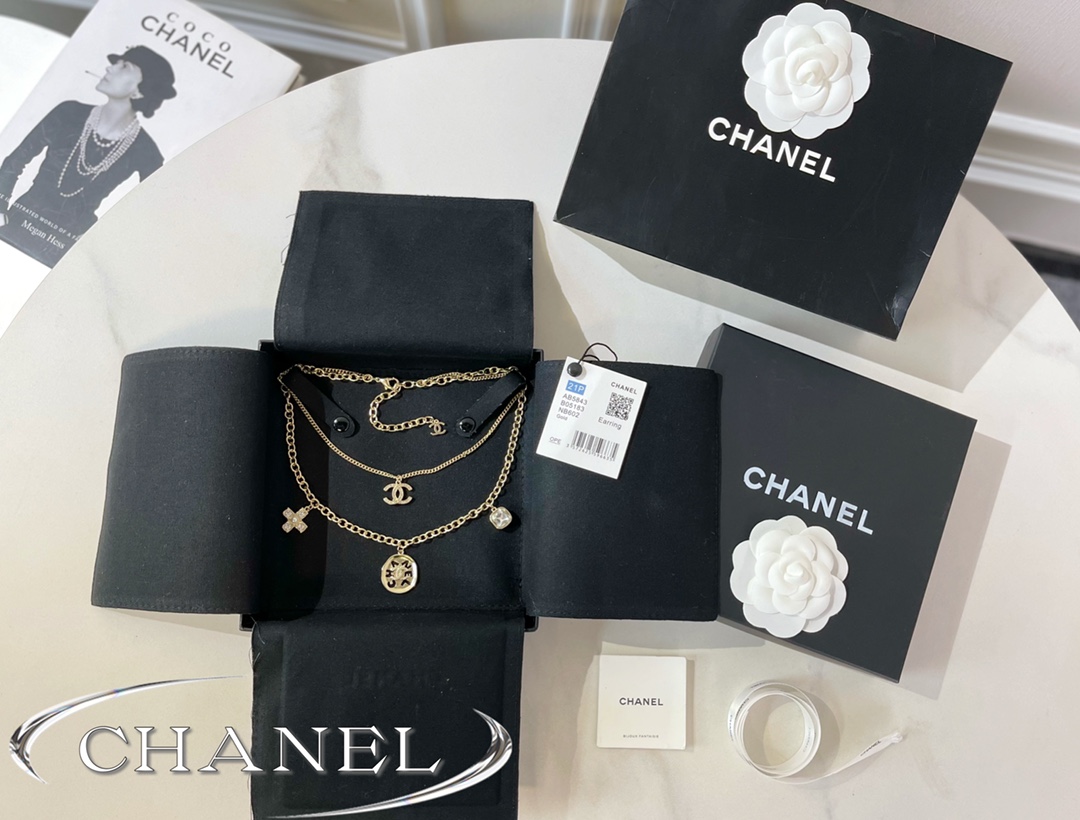 新款☑️CHANEL香奈儿双层双c项链