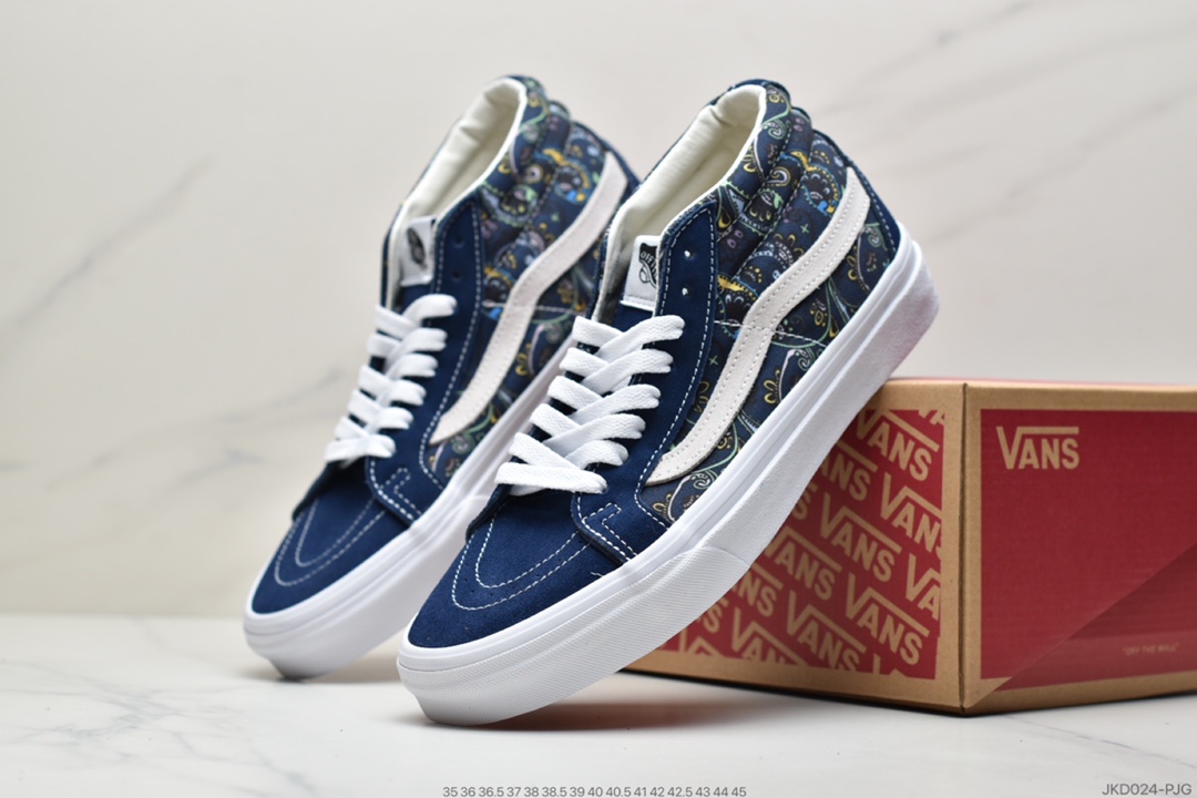 160 硫化工艺 万斯范斯VANS Sk8-Mid 经典中帮男女休闲运动板鞋