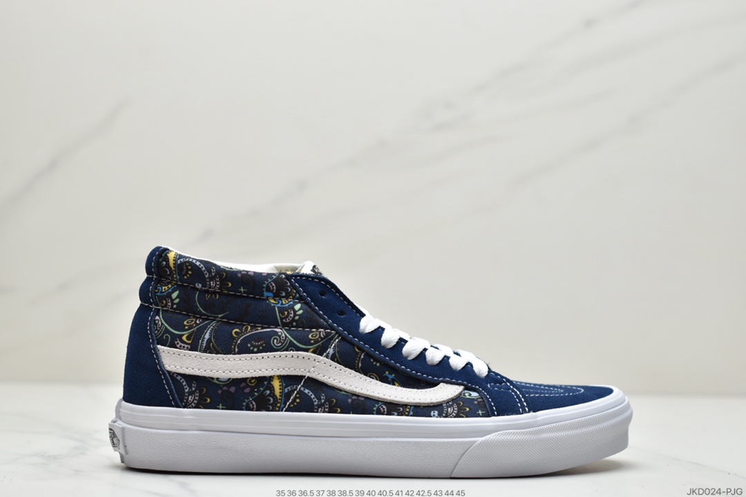 160 硫化工艺 万斯范斯VANS Sk8-Mid 经典中帮男女休闲运动板鞋