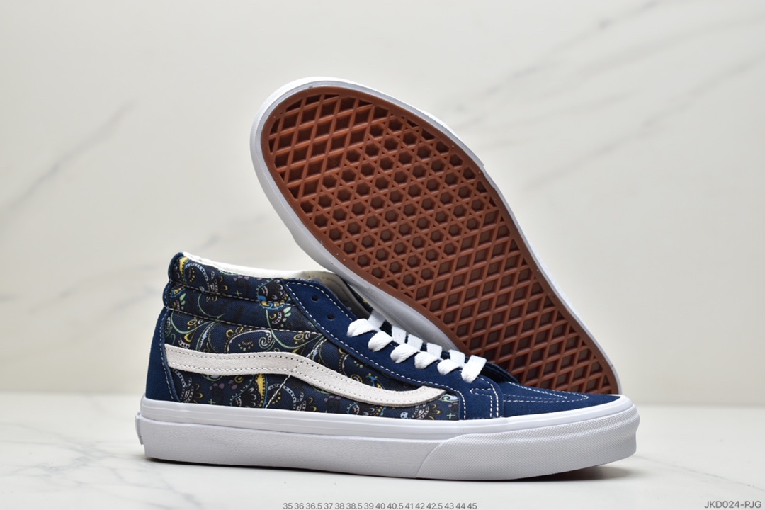 160 硫化工艺 万斯范斯VANS Sk8-Mid 经典中帮男女休闲运动板鞋