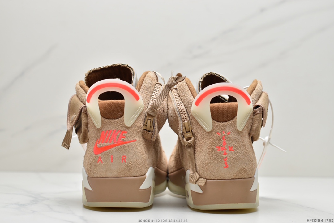 390 Travis Scott x Air Jordan 6 Retro SP”British Khaki”AJ6代乔丹复古休闲文化篮球鞋DH0690-200