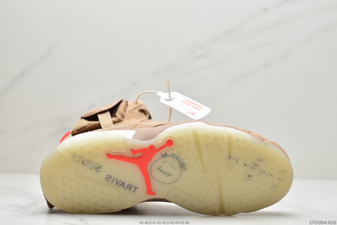 390 Travis Scott x Air Jordan 6 Retro SP”British Khaki”AJ6代乔丹复古休闲文化篮球鞋DH0690-200