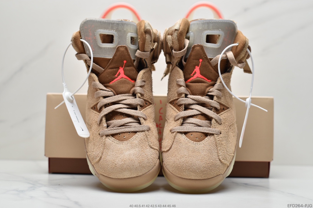 390 Travis Scott x Air Jordan 6 Retro SP”British Khaki”AJ6代乔丹复古休闲文化篮球鞋DH0690-200