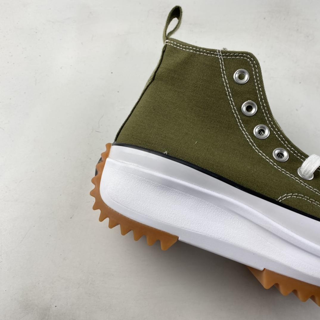 P140  Converse  Run Star Hike 匡威复古军绿厚底运动鞋 171667C