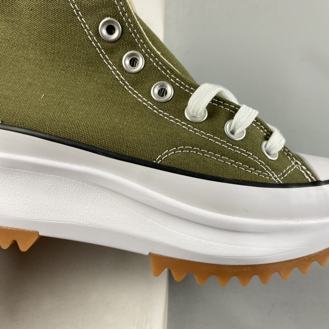 P140  Converse  Run Star Hike 匡威复古军绿厚底运动鞋 171667C