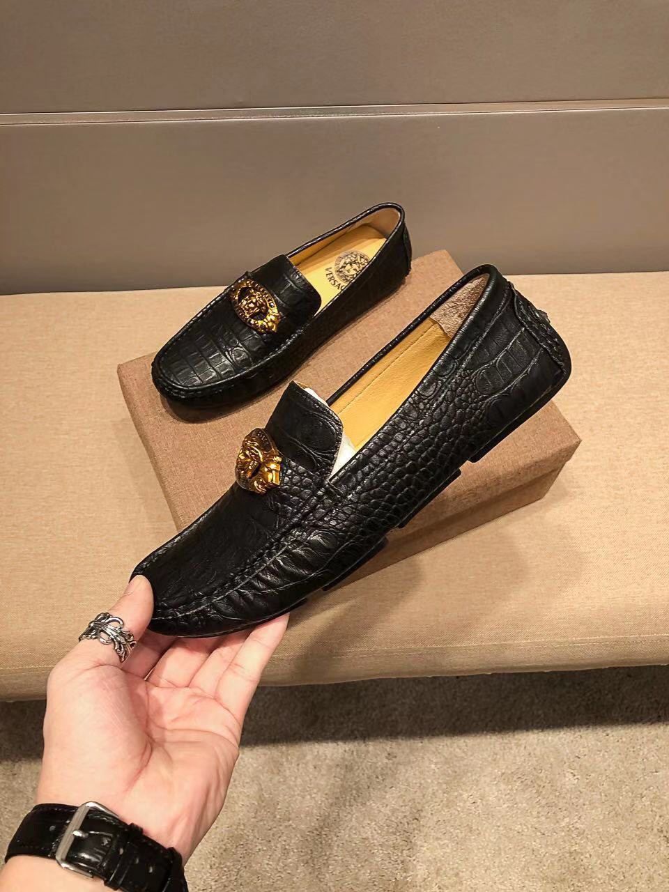 P230, nuevo nuevo, Versace cocodrilo zapatos casuales de los hombres de soja los últimos elementos d