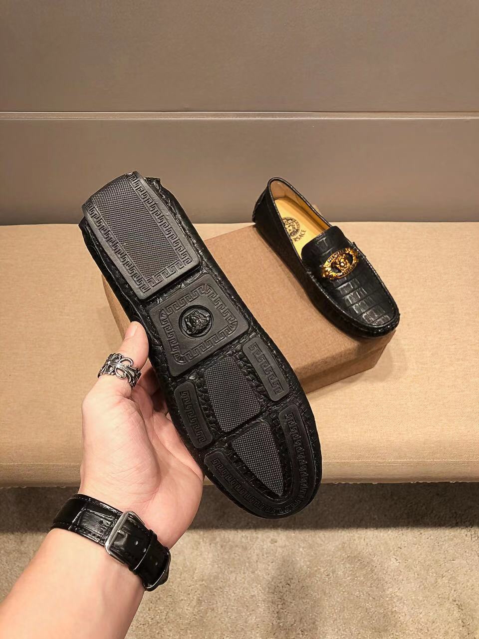 P230, nuevo nuevo, Versace cocodrilo zapatos casuales de los hombres de soja los últimos elementos d