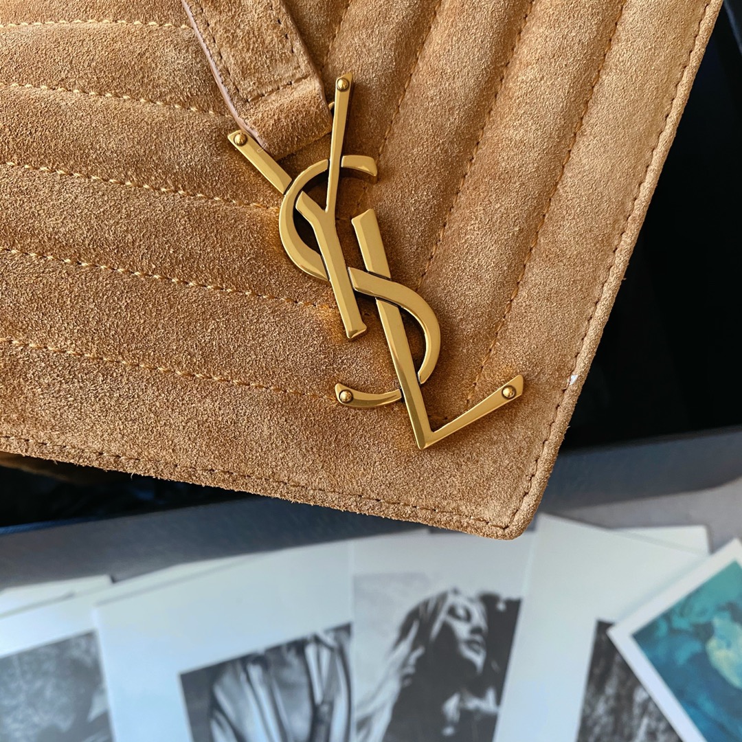 Saint Laurent 棕色磨砂皮