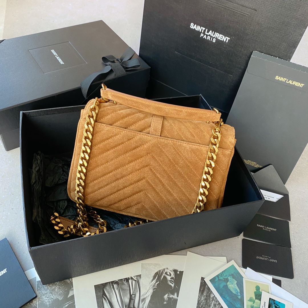 Saint Laurent 棕色磨砂皮
