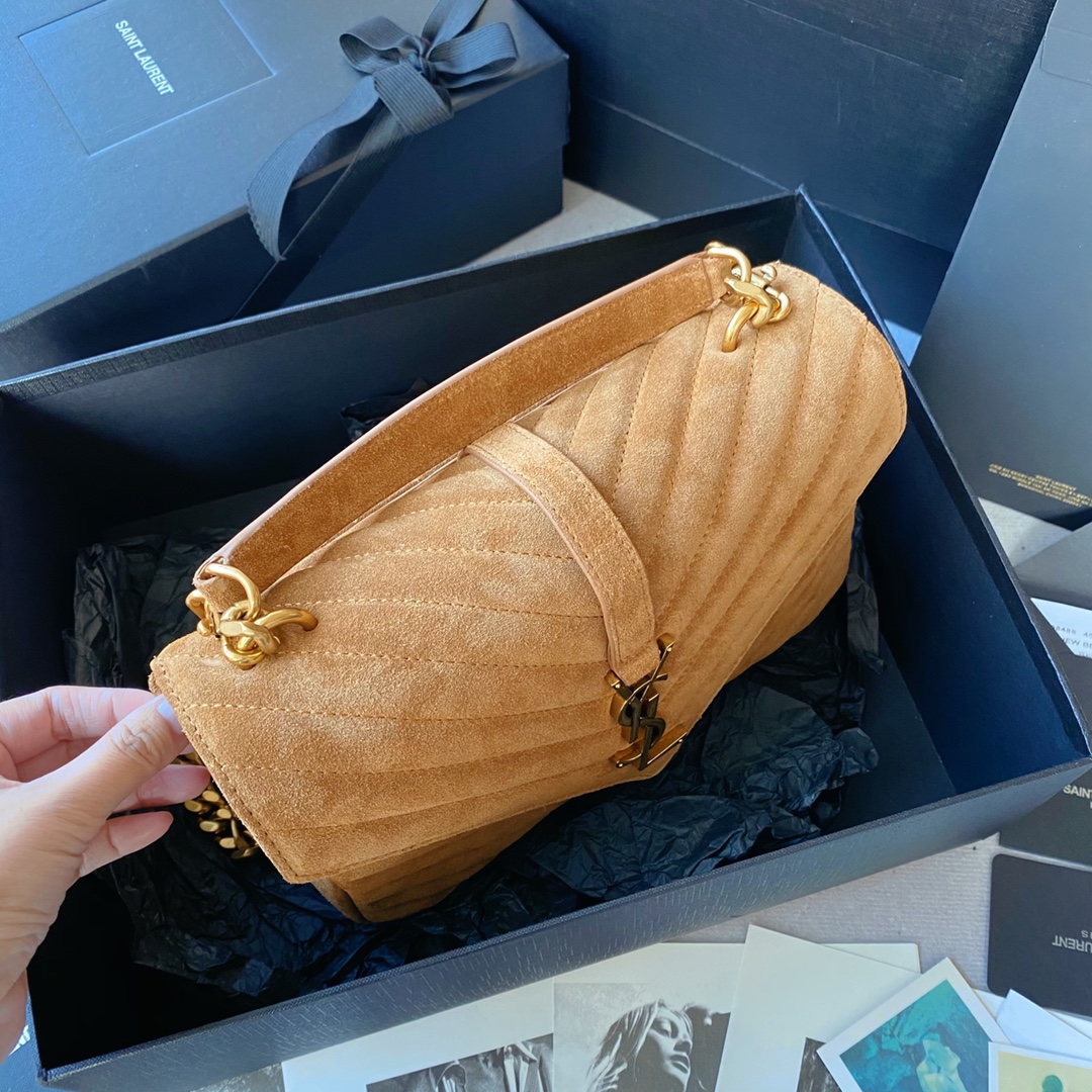 Saint Laurent 棕色磨砂皮