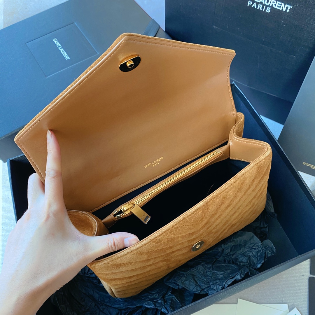 Saint Laurent 棕色磨砂皮