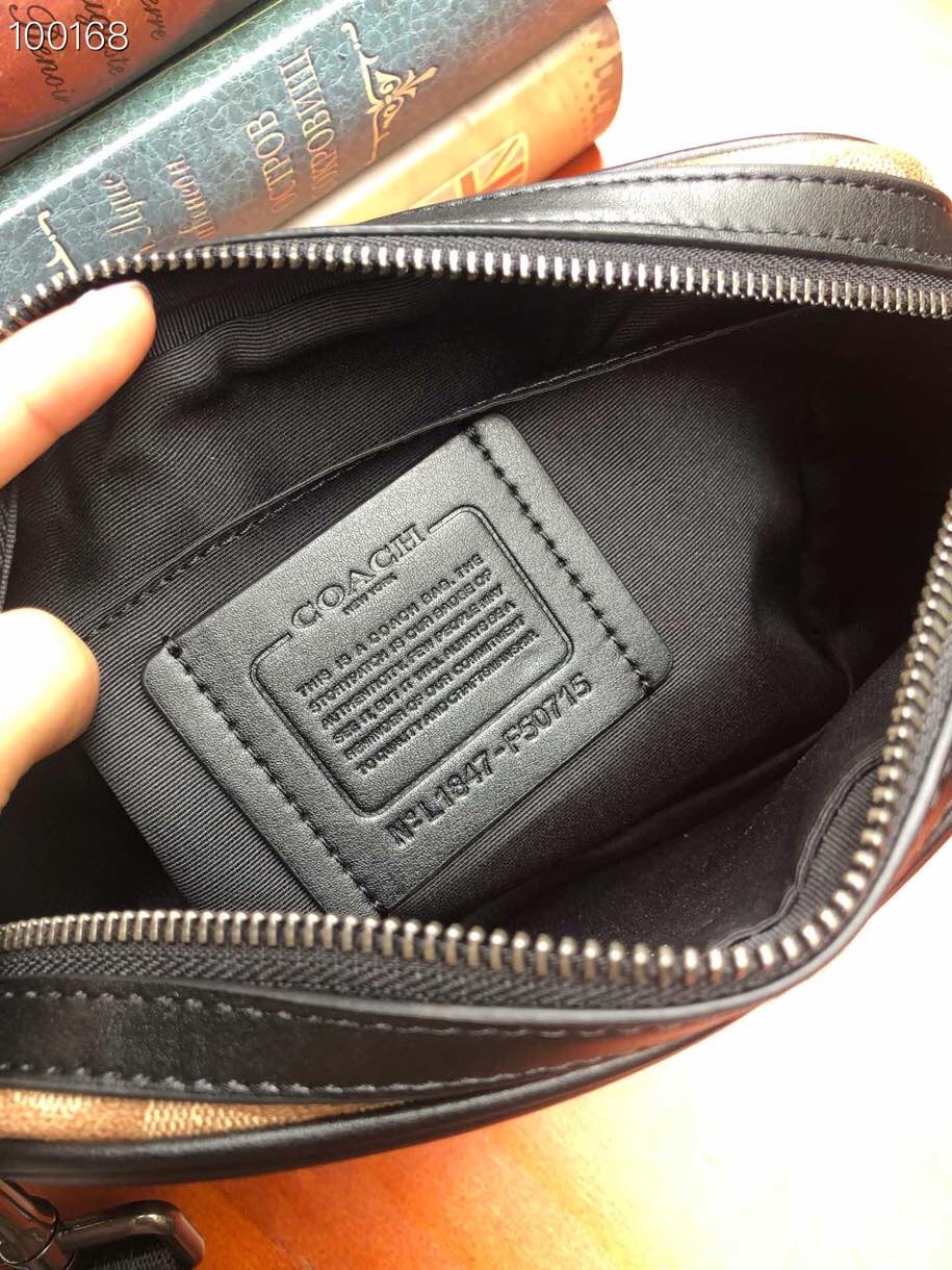 Coach C家39946 50713 50715新款相机包 全头层牛皮材质 Graham Crossbody单肩斜挎男士相机包 尺寸 26