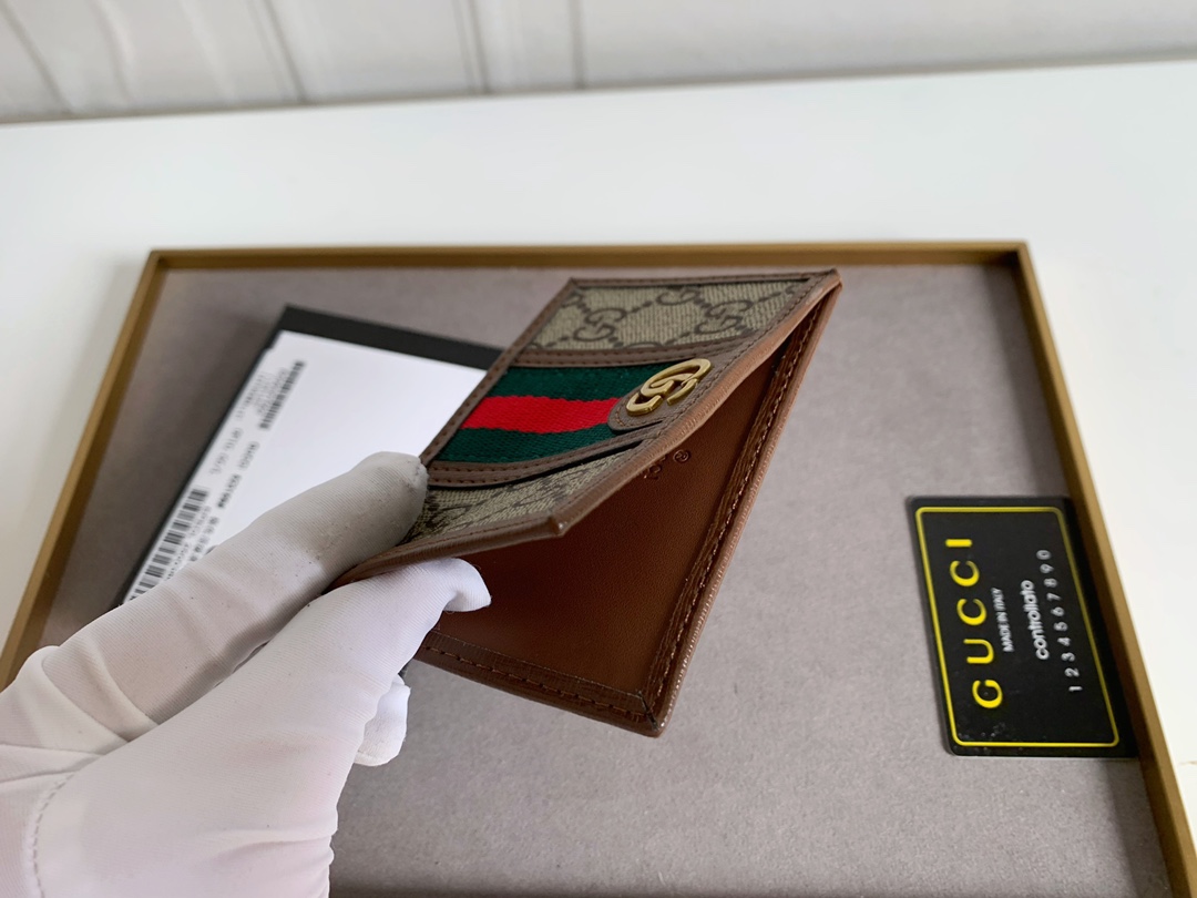 Ophidiaシリーズ GG Supreme 小カードケース - 高級人造帆布製