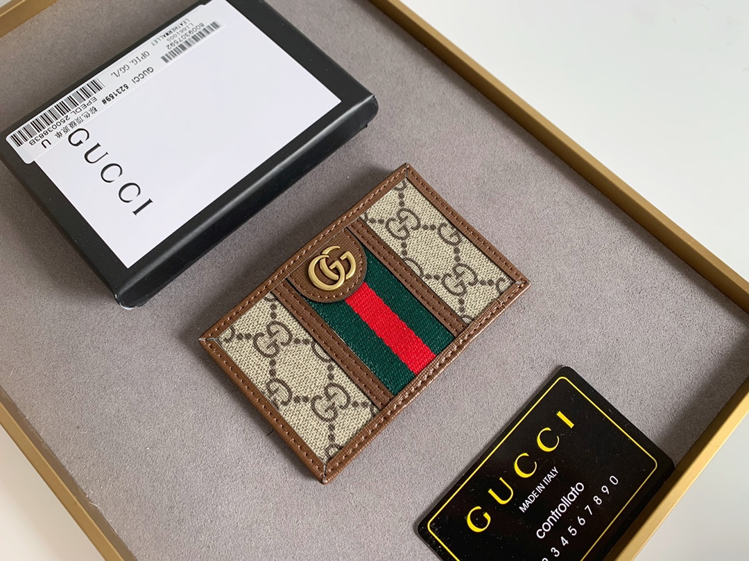 Ophidiaシリーズ GG Supreme 小カードケース - 高級人造帆布製