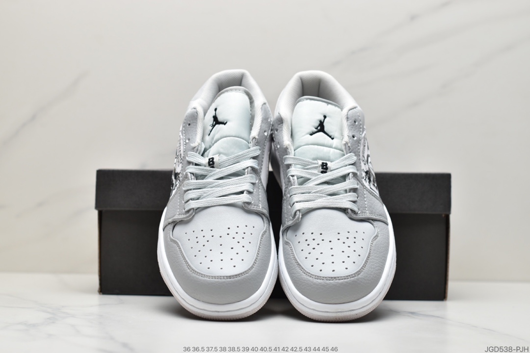 180 耐克Nike Air Jordan 1 Low “Silver Toe” 黑银 AJ1 CQ9828-131