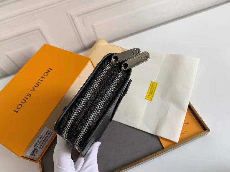 モノグラムキャンバス メンズダブルジップ財布 実用的なデザイン