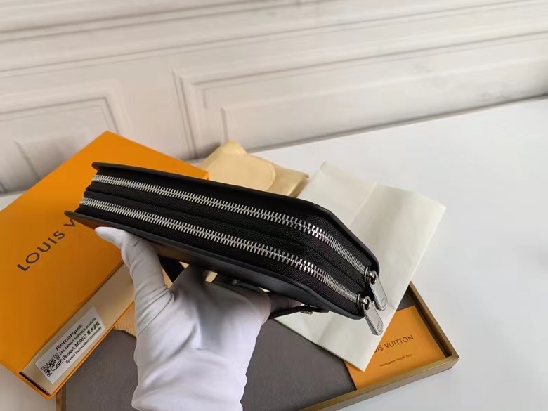 高級ブランド 男性用ダブルジッパー財布 モノグラムキャンバス