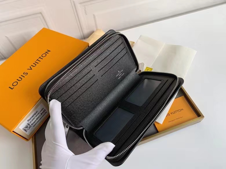 高級ブランド 男性用ダブルジッパー財布 モノグラムキャンバス