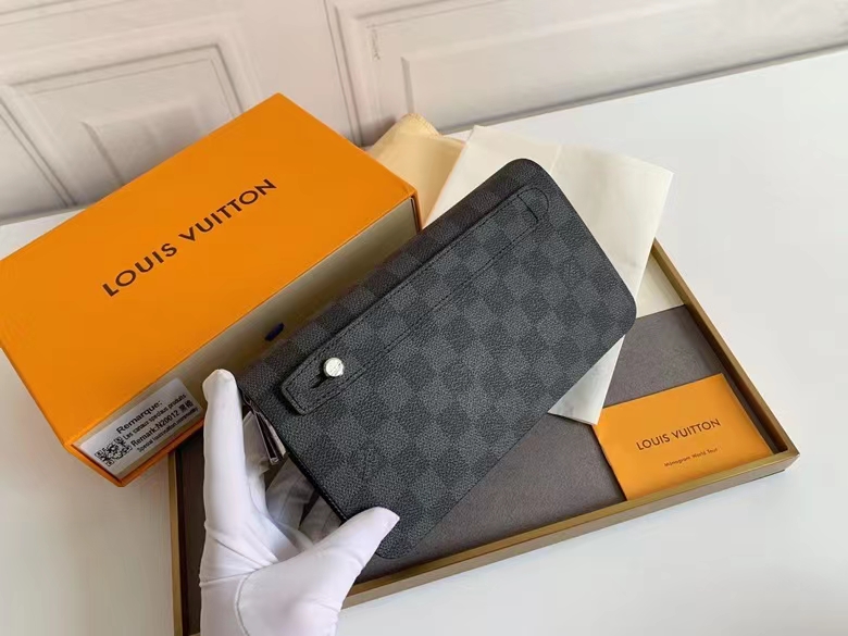 高級ブランド 男性用ダブルジッパー財布 実用的なデザインと広々とした収納