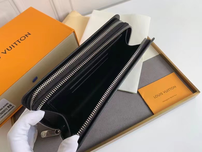 高級ブランド 男性用ダブルジッパー財布 実用的なデザインと広々とした収納
