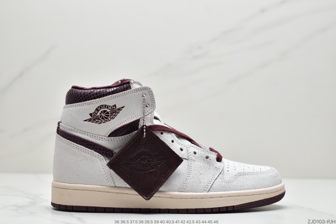 240  Maniére x Nike Air Jordan 1 Retro High OG ”White Sail/Maroon”AJ1 DO7097-100