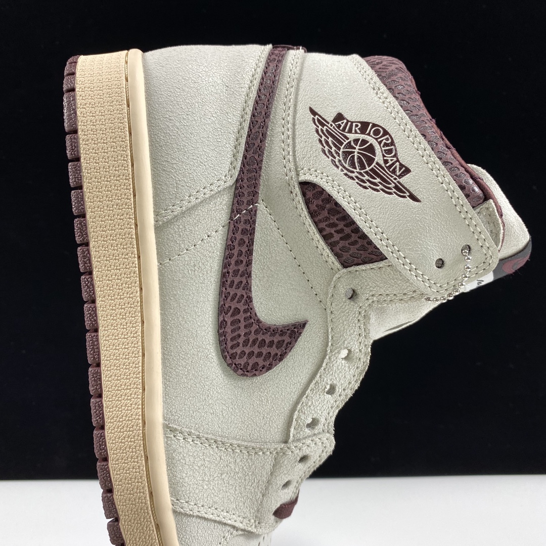 福利特价AMaManierexAirJordan1HighOG灰棕蛇纹DO7097-100尺码40.5-