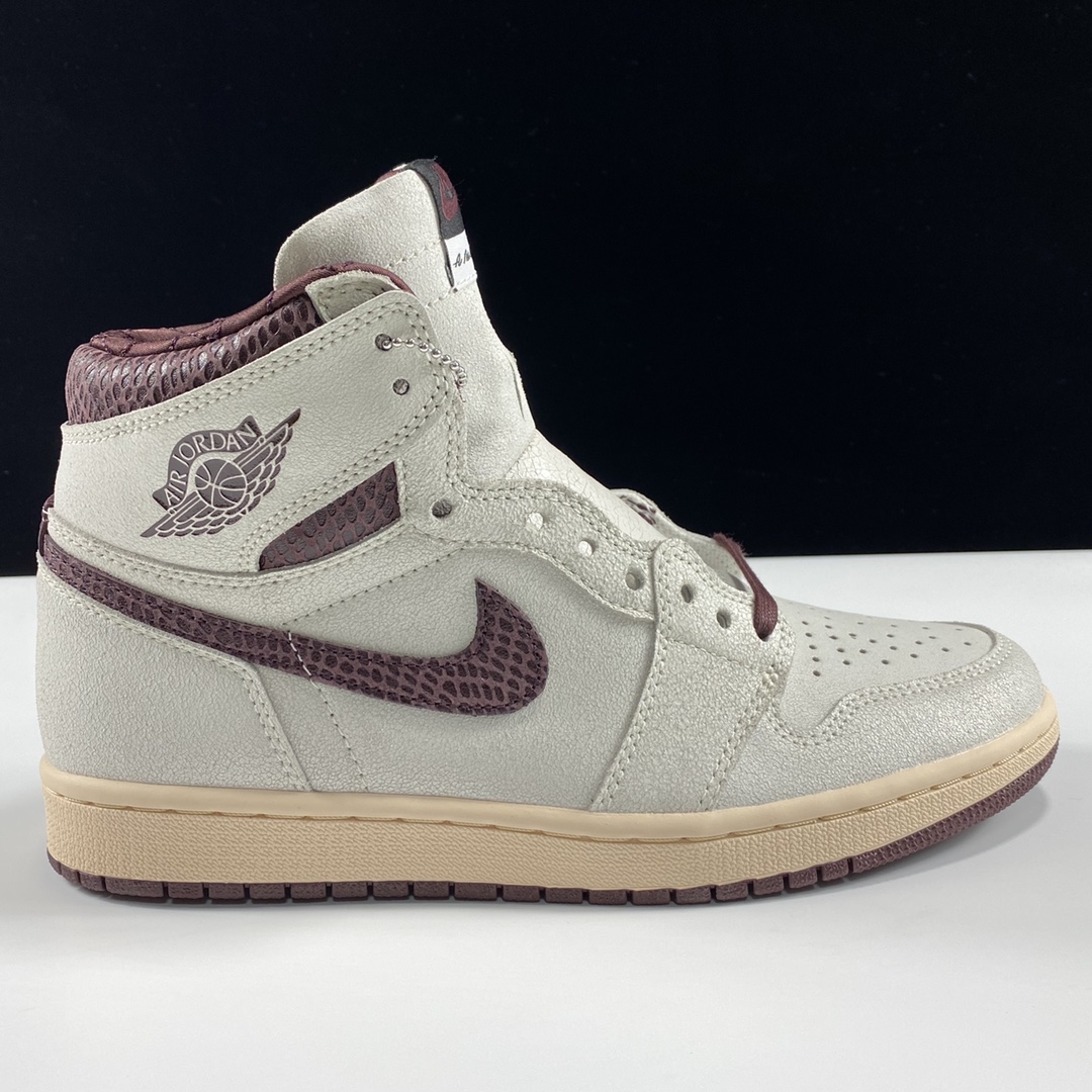 福利特价AMaManierexAirJordan1HighOG灰棕蛇纹DO7097-100尺码40.5-