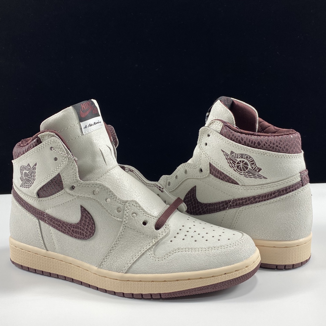 福利特价AMaManierexAirJordan1HighOG灰棕蛇纹DO7097-100尺码40.5-