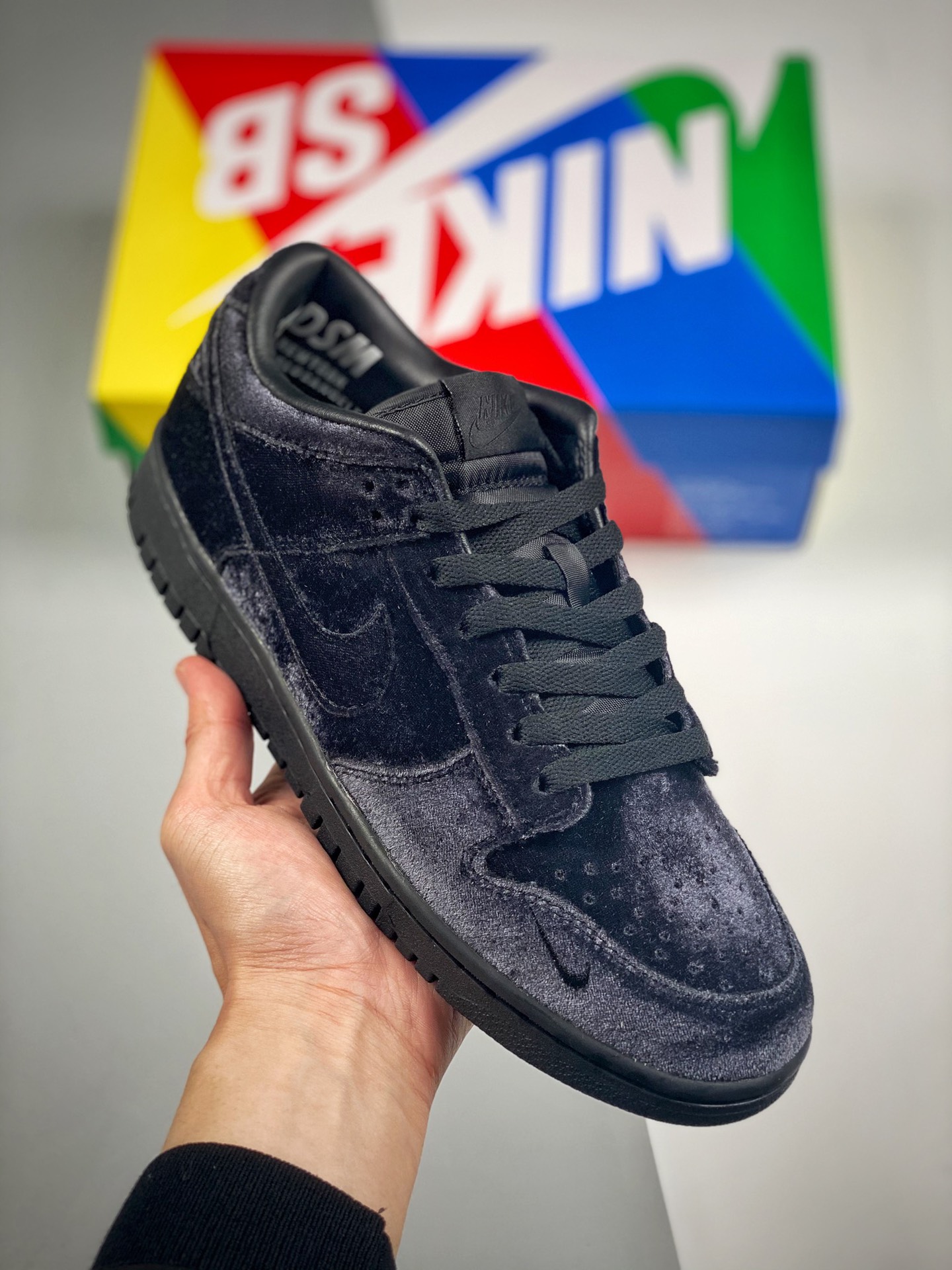 Dover Street Market x Nike Dunk Low "Triple Black" negro puro "Día de San Valentín negro" producto original puro #Etiqu…