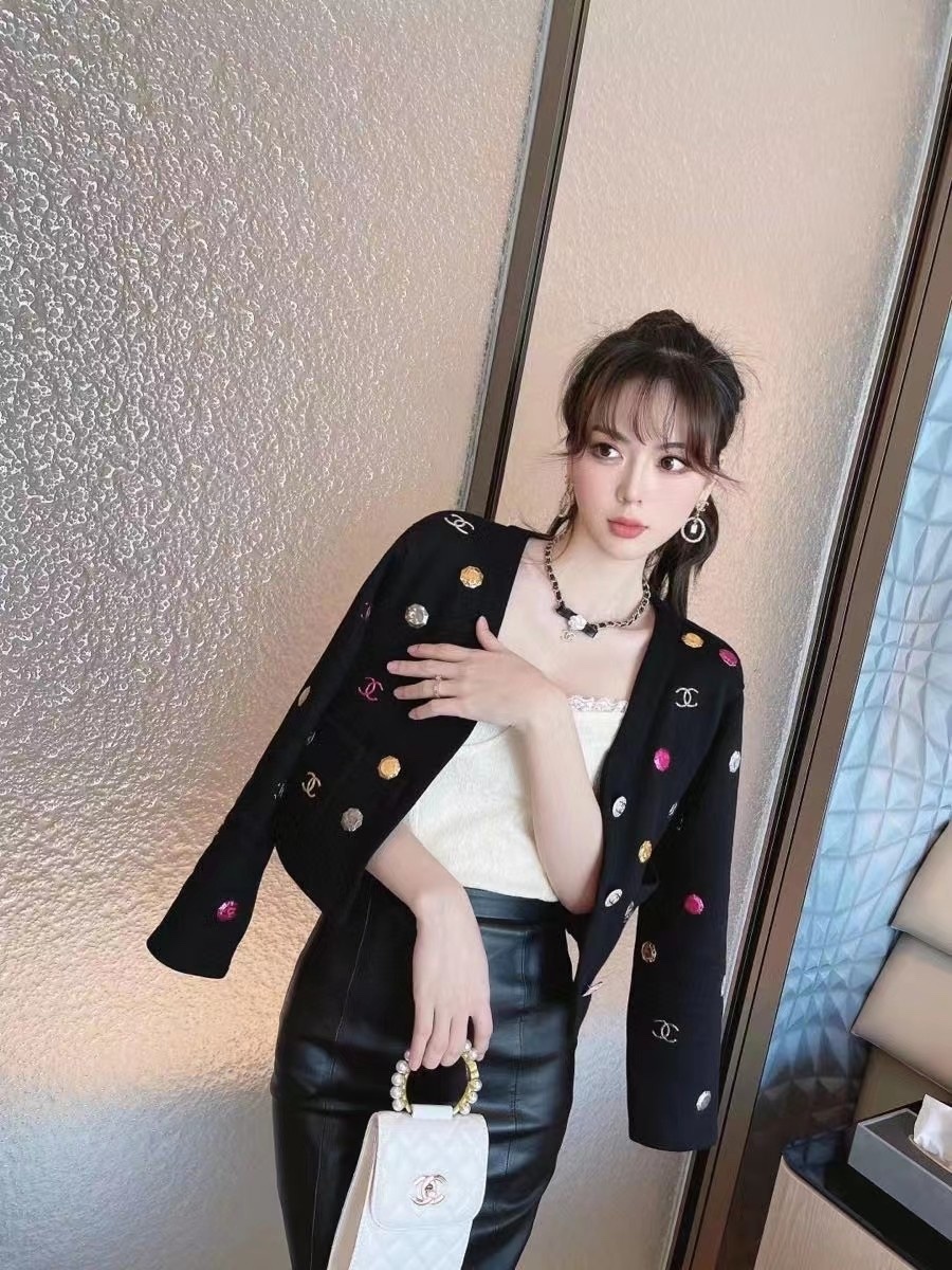 chanel钻石珠宝开衫s肩宽42胸