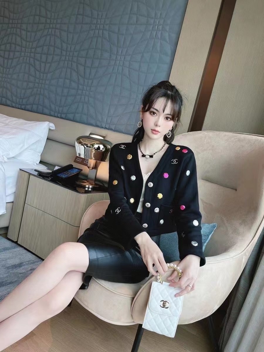 chanel钻石珠宝开衫s肩宽42胸