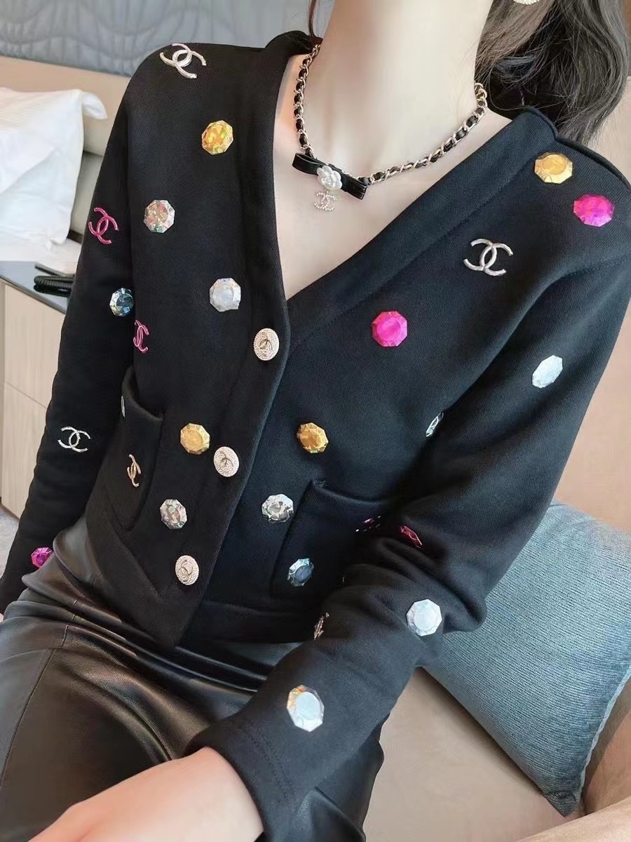 chanel钻石珠宝开衫s肩宽42胸