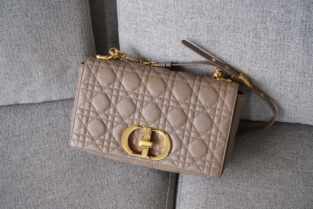 Dior Caro Bags Handbags Gold Khaki