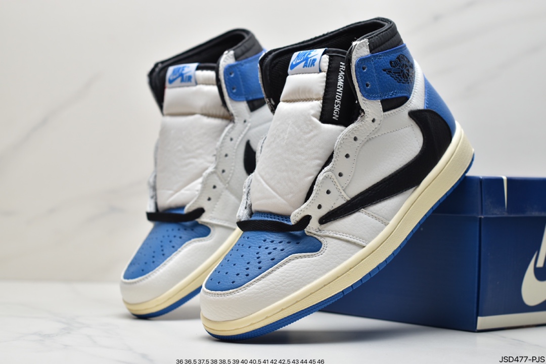 200 Travis Scott x Fragment x Air Jordan 1 Low“Military Blue”闪电倒钩高帮DM7866-140