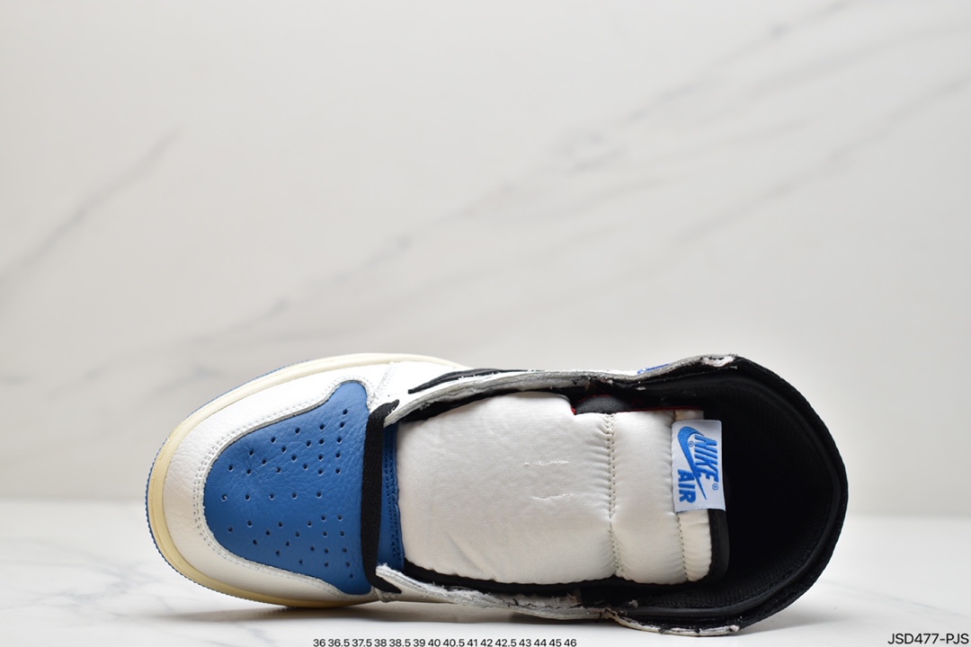200 Travis Scott x Fragment x Air Jordan 1 Low“Military Blue”闪电倒钩高帮DM7866-140