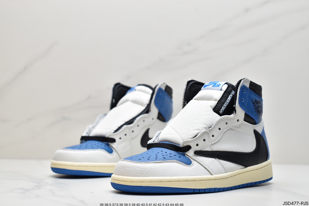 200 Travis Scott x Fragment x Air Jordan 1 Low“Military Blue”闪电倒钩高帮DM7866-140