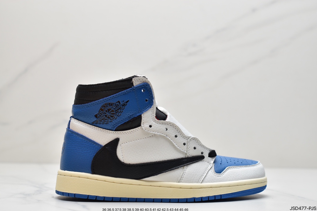 200 Travis Scott x Fragment x Air Jordan 1 Low“Military Blue”闪电倒钩高帮DM7866-140