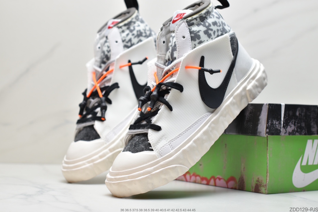 230 开拓者 解构 白黑 豹纹 READYMADE x NIKE Blazer Mid  CZ3589-100
