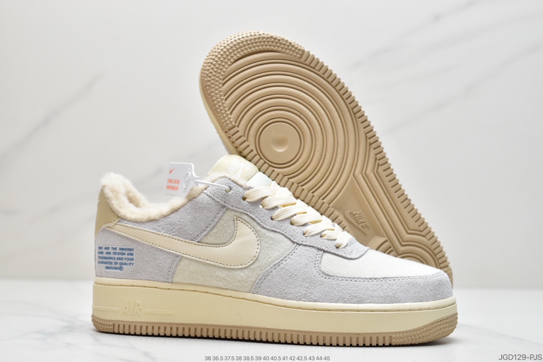 180 耐克Nike Air Force 1 Low  加绒空军一号低帮百搭休闲运动板鞋DO7195-025