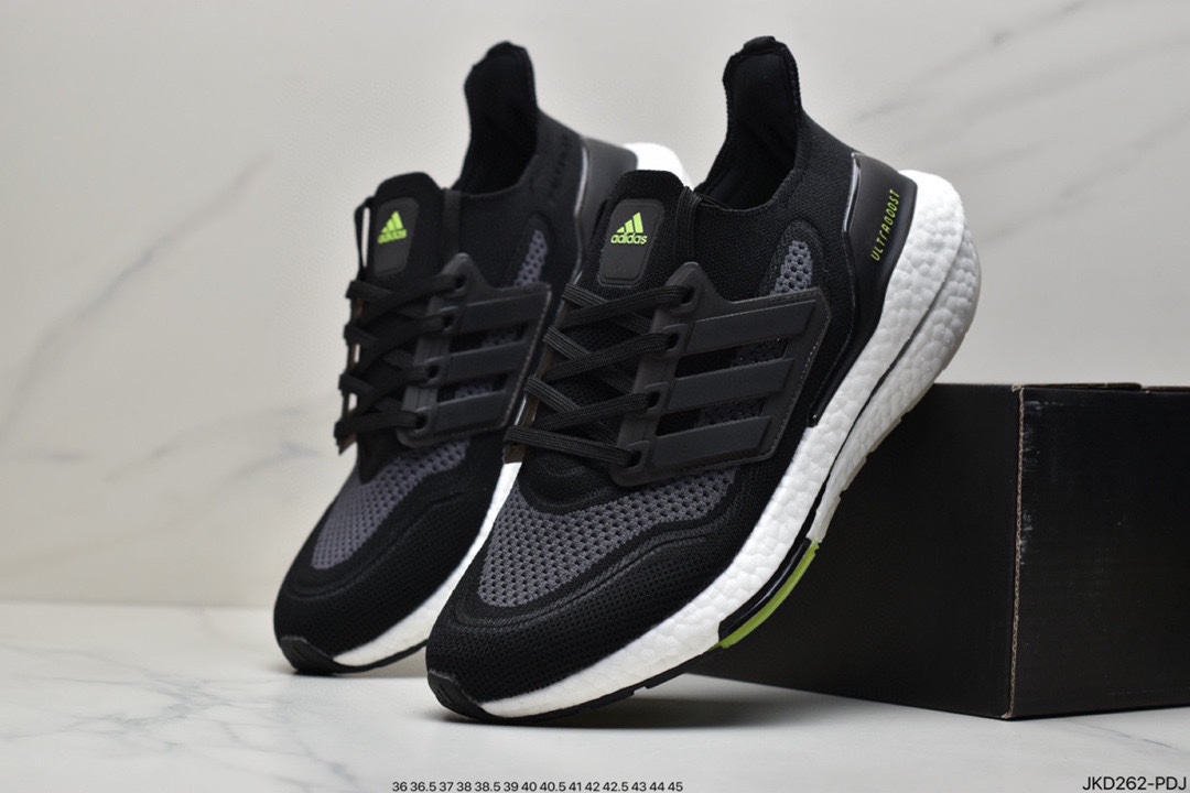 160 Adidas Ultra Boost 21 Consortium FY0371 阿迪达斯新款厚底爆米花跑鞋FC0881