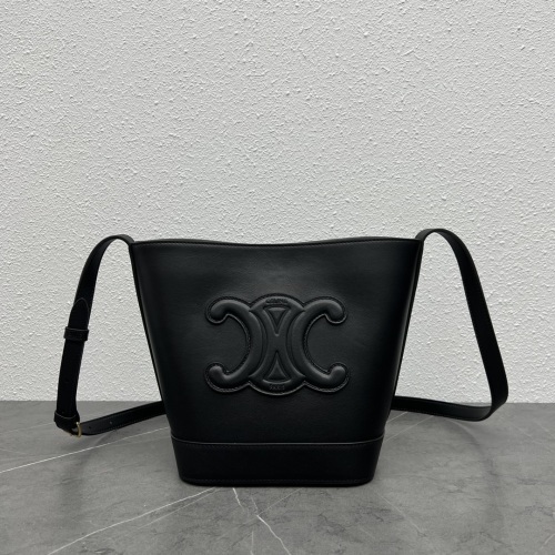 Celine 2022 Spring/Summer CUIR Bucket Bag with Triomphe Logo - Leather 1 Celine 2022 Spring/Summer CUIR Bucket Bag with Triomphe Logo - Leather